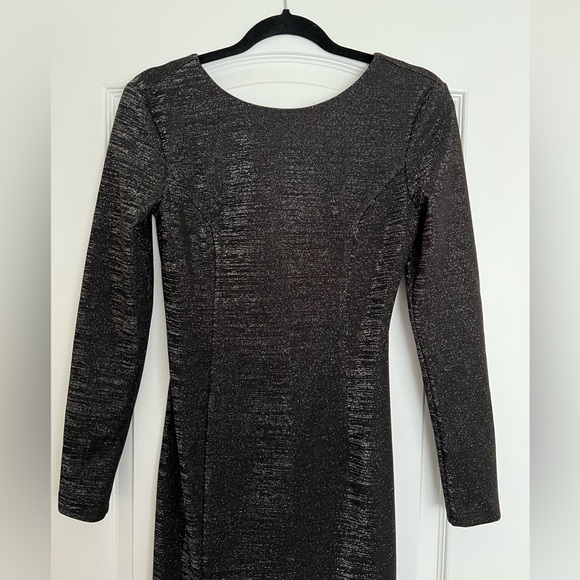 Black midi dress with silver threads from LIGIO, size XS - Picture 4 of 5